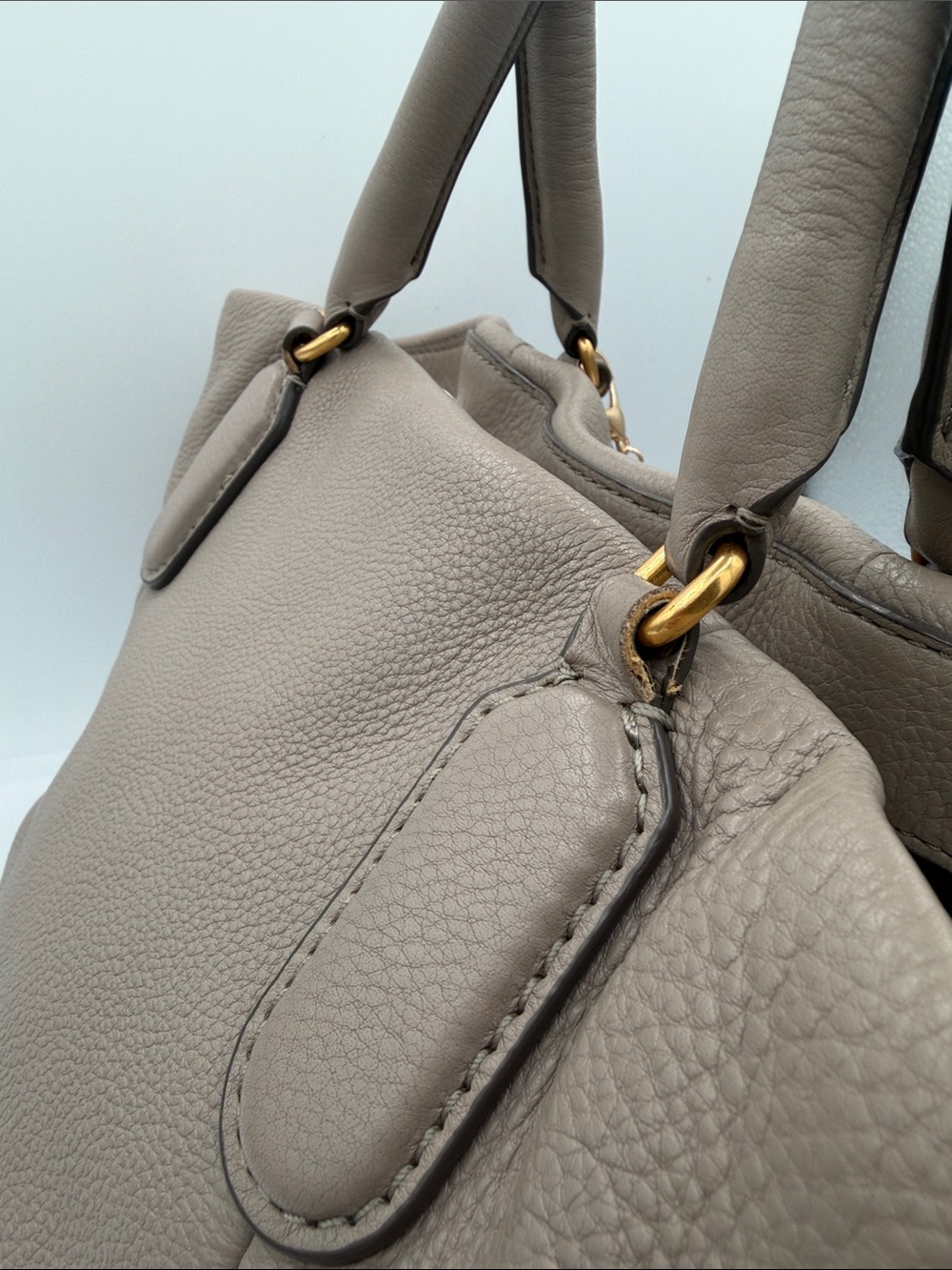 Marc by Marc Jacobs Leather Shoulder Hobo Bag Taupe - Picture 5 of 9